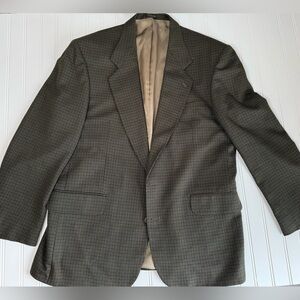 Oscar de la Renta 44R Wool Mens Houndstooth Sport Coat Sports Jacket Blazer